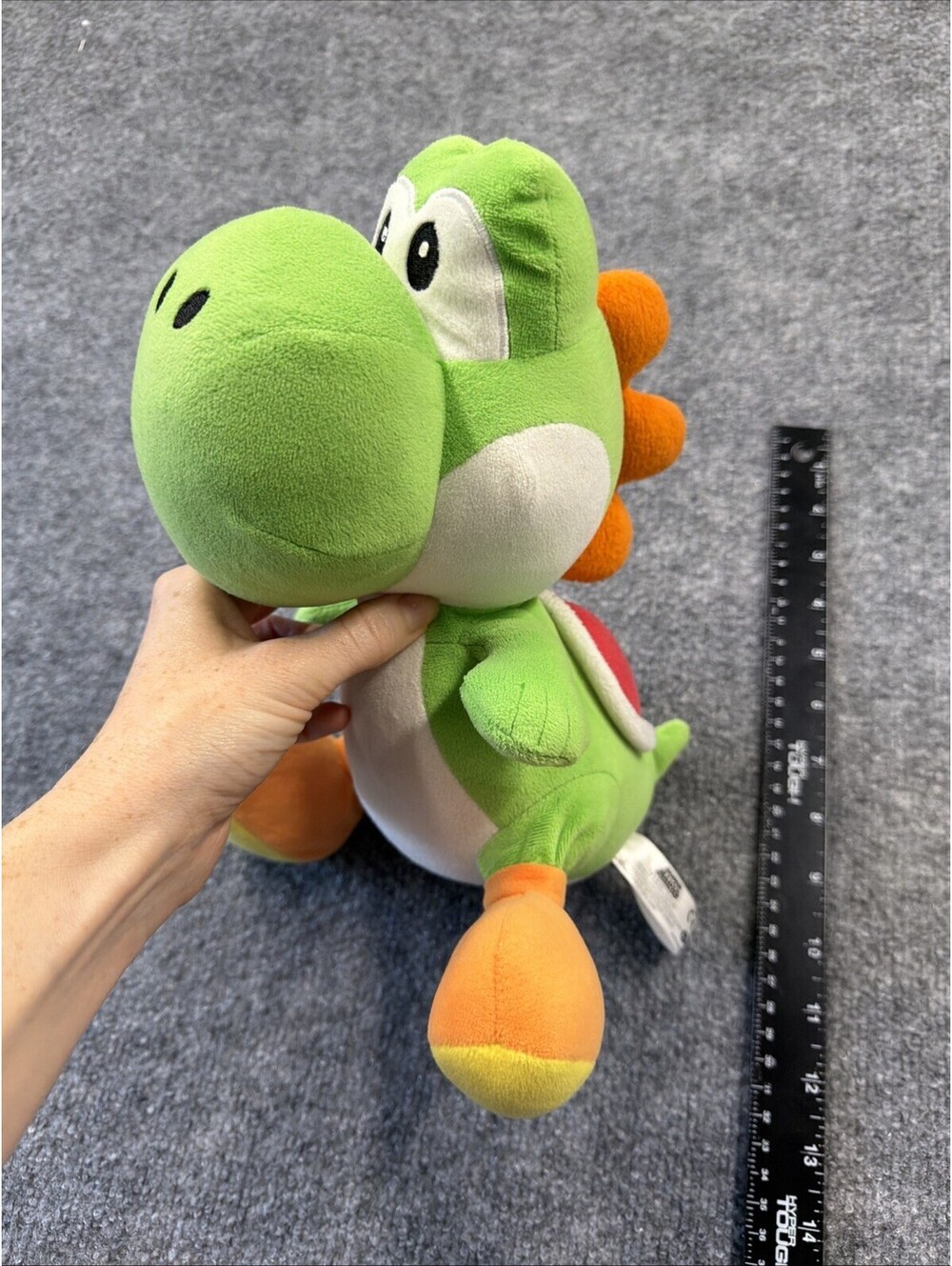 YOSHI Super Mario World Plush Green Soft Toy Stuffed Plush Animal Doll 14” NWOT